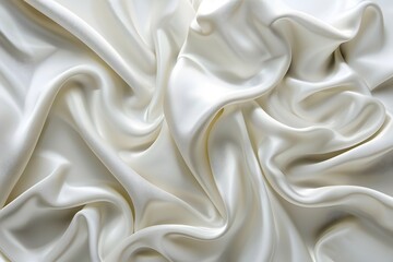 Obraz premium Minimal liquid creamy milky white texture background for cosmetic product design copy space