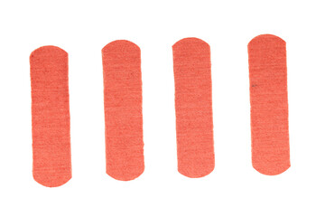 Medical Plasters isolated on a transparent background