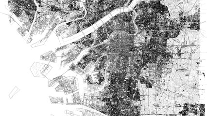 Fototapeta premium 3D illustration of city and urban in Osaka Japan