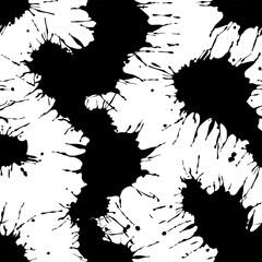 Naklejka premium seamless black ink splat background. seamless splash water background. seamless pattern with splashes ink. Ink splatter seamless pattern background