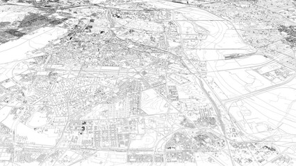 Obraz premium 3D illustration of city and urban in New Delhi India