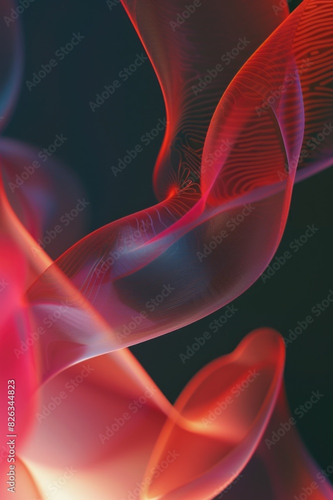 Poster detailed view of a red and pink object, suitable for various projects