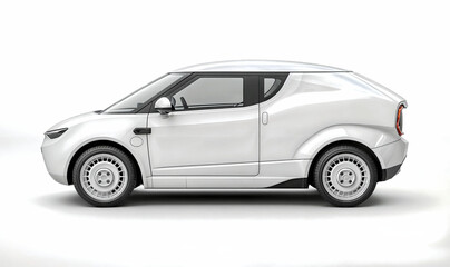 Obraz premium design study of a modern compact electric cargo van. generative ai