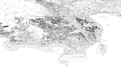 Fototapeta premium 3D illustration of city and urban in Rio de Janeiro Brazil