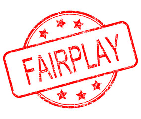 Fairplay rubber stamp on white background - illustration