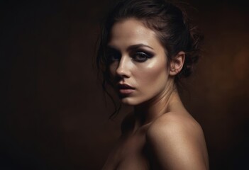 Fototapeta premium portrait of a woman with natural makeup