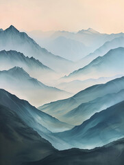 Abstract Landscape Graphic Design Element