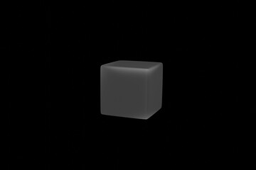 abstract cube background, box 3D, bubble, glass