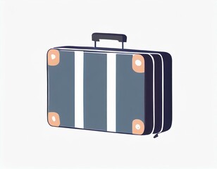 suitcase bag for travel and work, vector picture on a white background, logo