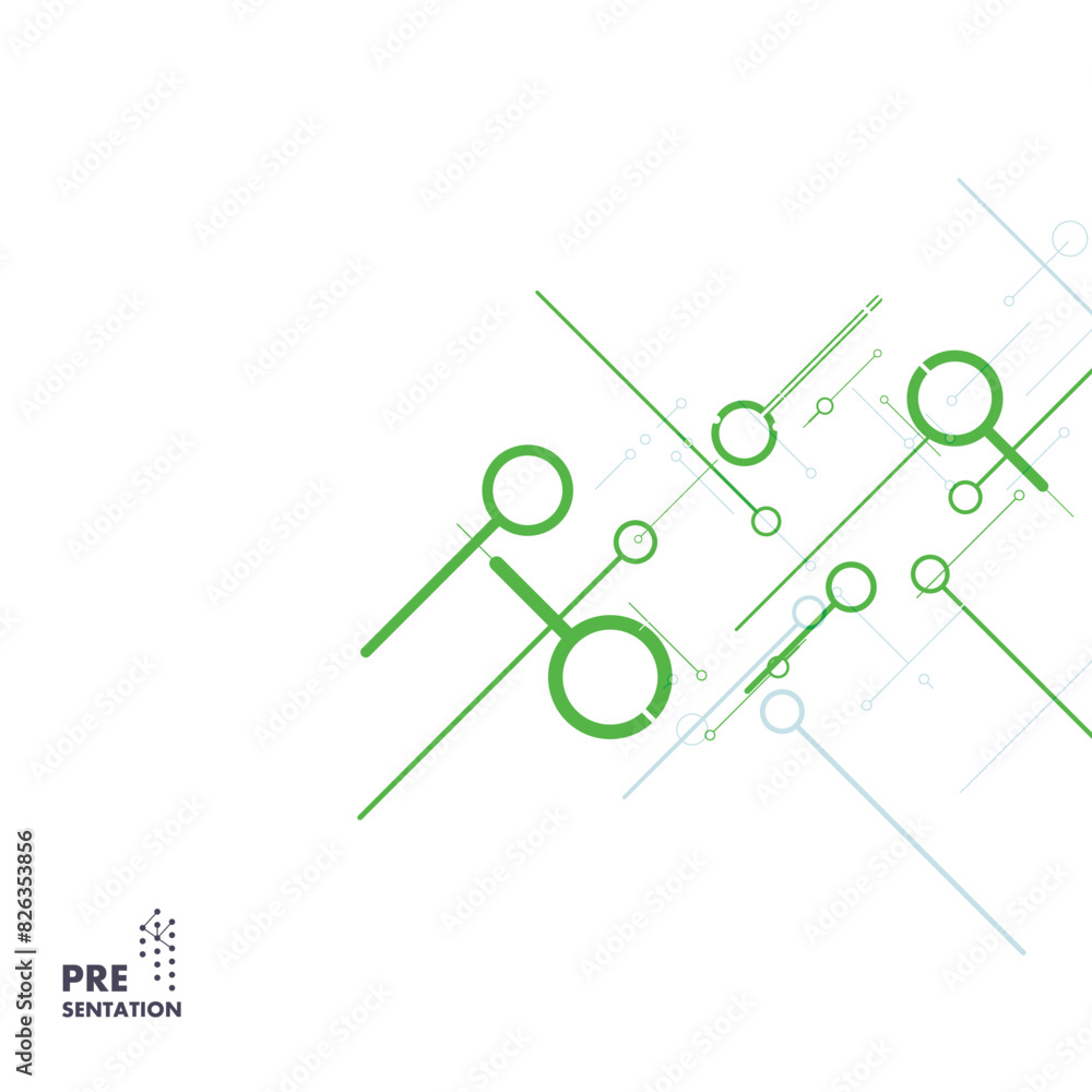 Poster Abstract connecting dots and lines. Modern science and technology background. Vector illustration