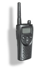 Shadow behing a small walkie talkie for shotwave radio