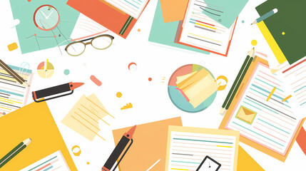 Report documents research vector image,Accounting concept background flat style vector image