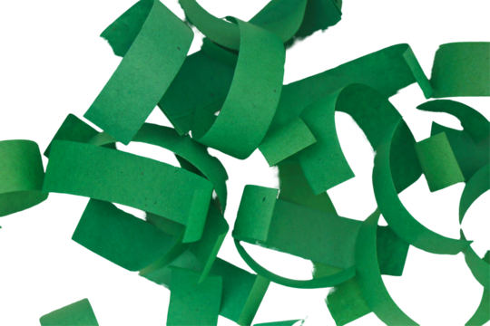 Green ribbon over isolated on a transparent background design element - Powered by Adobe