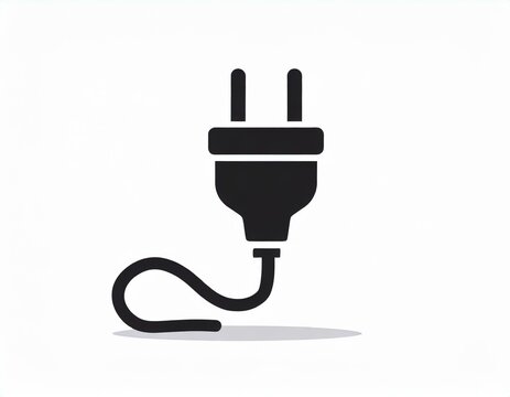 electrical plug for socket, vector picture on a white background, logo