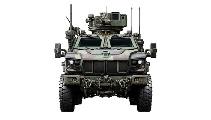Reconnaissance vehicle isolated on a white background. military vehicle equipment
