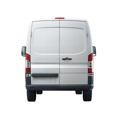 back view van car isolated on white background