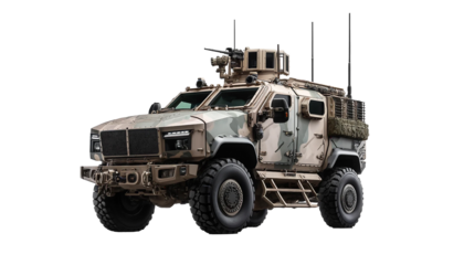 Reconnaissance vehicle isolated on a white background. military vehicle equipment