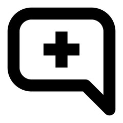 comment medical. line icon for user interface