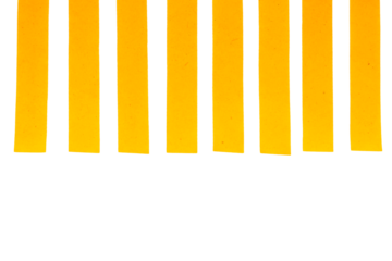 Yellow Painted Wooden Fence isolated on a transparent background