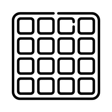 recommend clip art: Black Outline Waffles Icon