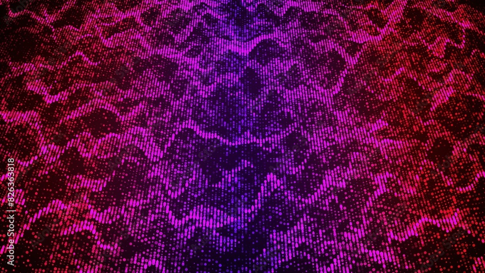 Poster particle data flow. computer generated 3d render