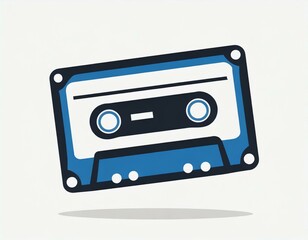 Obraz premium audio cassette music, vector picture on a white background, logo