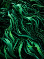 Vibrant green leaves interlace in a close-up of nature's tapestry, each plant a testament to life's intricate beauty and resilience.