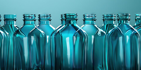 Teal Blue Plastic Bottles: Rare but used for some household and personal care products, teal blue bottles can be recycled into new