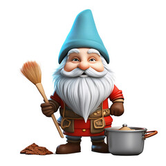 Cute small Gnome cartoon clip art Illustration design -vibrant color image