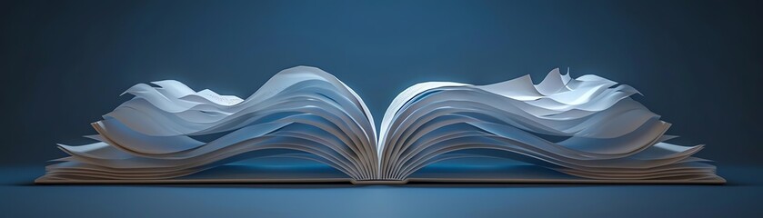 illustration 3D book titled Business Communication