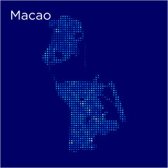 macao map with blue bg