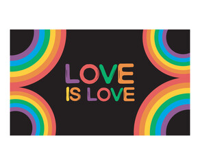 LGBTQ+ Pride month card.. Vector illustration for poster, banner, postcards