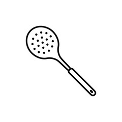 Skimmer icon. Slotted Spoon vector shape simple symbol sign of utensil.