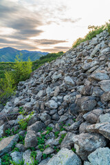 stone wall in the mountains