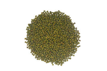 Mung beans isolated on white background