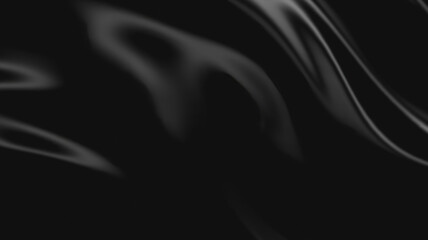 Luxury drapery slow ripple black satin silk