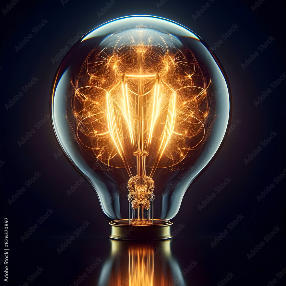 Poster light bulb generative ai