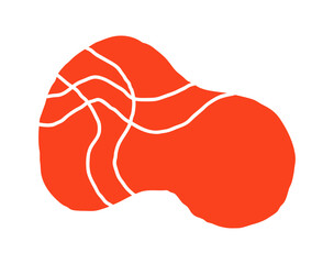 Hand drawn pencil organic shapes with doodle strokes and outlines, squiggles and scribbles. fluid, flowing, irregular elements in trendy colors.