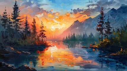 painting inspirational --no signatures, --ar 16:9 --stylize 250
