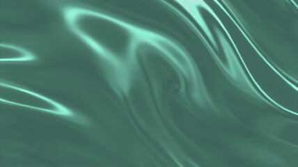 Tranquil Luxury: Flowing Waves of Smooth Green and Turquoise Silk Elegance.