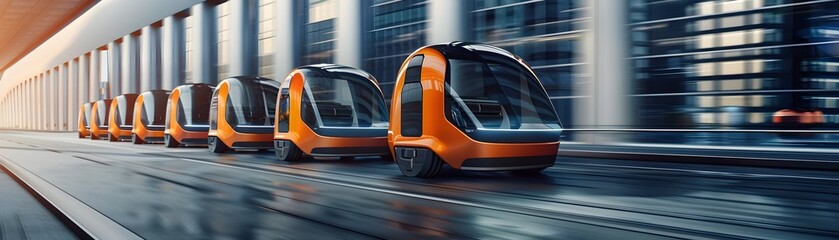 Obraz premium Modular Vehicles for Flexible Urban Transportation Concepts