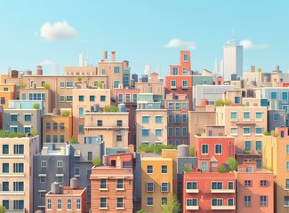 A densely populated city with tall buildings and a lot of greenery