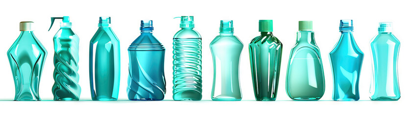 Turquoise Plastic Bottles: Less common but used for some cosmetic and personal care products, turquoise bottles can be recycled into new