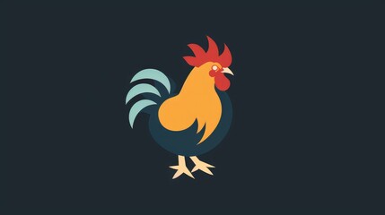 Design a logo featuring a rooster for your project
