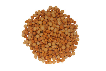 chickpea splits isolated on a transparent background