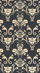 Damask pattern vector image