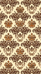 Damask pattern vector image