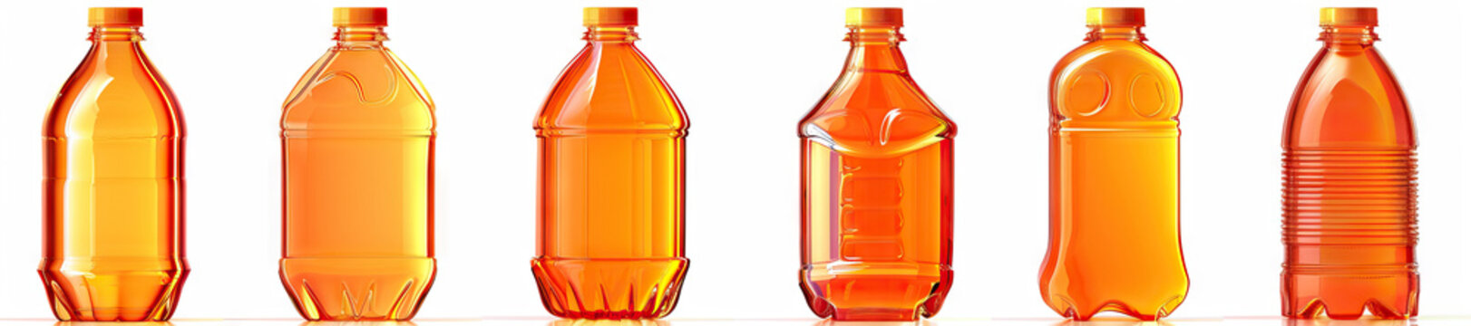 Orange Plastic Bottles: Sometimes used for certain food and beverage products, orange bottles can be recycled into new