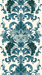 Fototapeta premium Damask pattern vector image