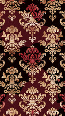 Fototapeta premium Damask pattern vector image
